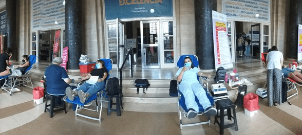 Donación voluntaria de sangre en julio