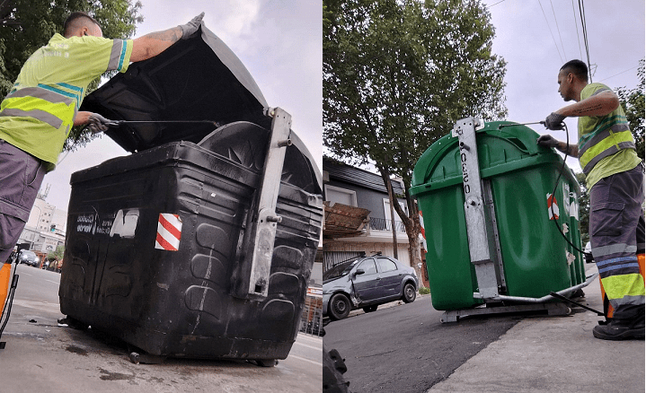 Higiene Urbana: Operativos de limpieza y cambio de contenedores