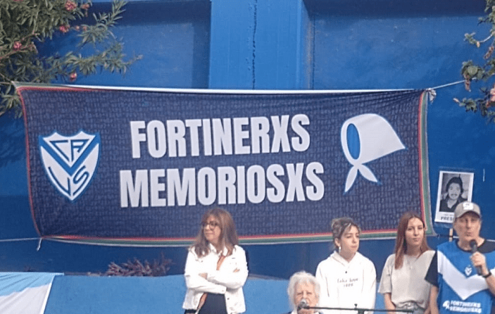 Homenaje a los hinchas de Vélez desaparecidos durante la dictadura