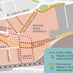 Afectaciones de calles por Evento en Vélez Sarsfield