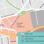 Afectación del tránsito por evento en Vélez Sarsfield