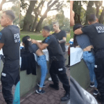 Violencia policial en desalojo de mantera en Parque Avellaneda